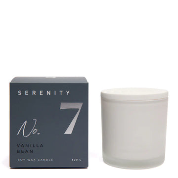 Serenity Core Glass Jar Candle - Vanilla Bean (10oz ) Home and beyond
